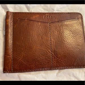 Airline ticket and boarding pass leather holder